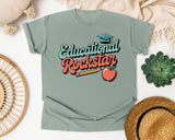Educational Rockstar Grey graphic tee in Bay