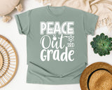 Peace Out 3rd Grade White graphic tee in Bay