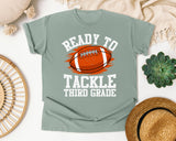 Ready To Tackle Third Grade White graphic tee in Bay