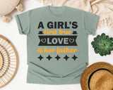 A Girl's First True Love Is Her Father Brown graphic tee in Bay