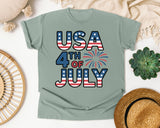 USA 4th Of July Grey graphic tee in Bay