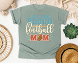 Loud And Proud Football Mom graphic tee in Bay