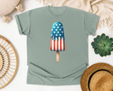 American Flag Popsicle graphic tee in Bay
