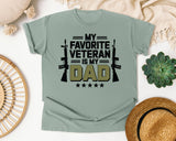 My Favorite Veteran Is My Dad Black graphic tee in Bay