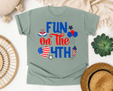 Fun On The 4th graphic tee in Bay
