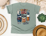 BBQ Beer And Being A Dad My Three Talents Grey 2 graphic tee in Bay