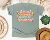 Summer Is Over Back To School Pencils graphic tee in Bay