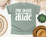 2nd Grade Dude White 2 graphic tee in Bay