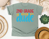 2nd Grade Dude White 2 3 graphic tee in Bay