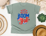 Boom Y'all Blue graphic tee in Bay