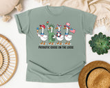 Patriotic Goose On The Loose graphic tee in Bay