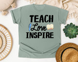 Teach Love Inspire Book graphic tee in Bay
