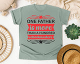 One Father Is More Than A Hundred Schoolmasters White 2 graphic tee in Bay