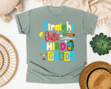 Straight Outta Third Grade Trophy graphic tee in Bay