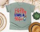 Oh My Stars And Stripes graphic tee in Bay