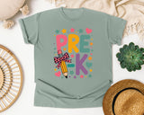 Pre-K Pencil Bow Graphic Tee graphic tee in Bay