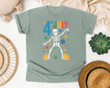 4th July Grey graphic tee in Bay