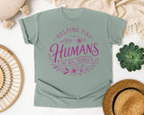 Helping Tiny Humans Do Big Things Floral graphic tee in Bay