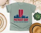 Patriot Day We Will Never Forget Red graphic tee in Bay