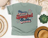 Star Spangled Cutie Grey graphic tee in Bay