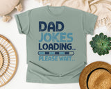 Dad Jokes Loading Please Wait Grey graphic tee in Bay