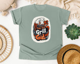 Dad Bod Grill God Brown 2 graphic tee in Bay