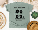 Dad's Dream Team graphic tee in Bay