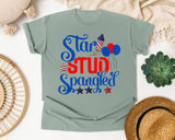 Star Stud Spangled graphic tee in Bay