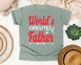 World's Greatest Father Red graphic tee in Bay