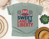 Sweet Land Of Liberty Red 3 graphic tee in Bay