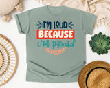 Im Loud Because Im Proud Red graphic tee in Bay