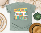 Dads With Beards Are Better White 2 graphic tee in Bay