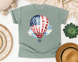 Flag Hot Air Balloon graphic tee in Bay