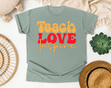 Teach Love Inspire Retro graphic tee in Bay