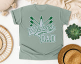 Wolves Rowing Dad graphic tee in Bay