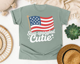 Star Spangled Cutie White graphic tee in Bay