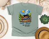 Dad's Rules Eat Grill Chill Nap Repeat Grey 2 graphic tee in Bay