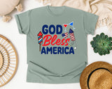God Bless America Navy graphic tee in Bay