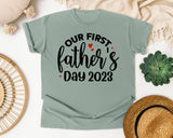 Our First Father's Day graphic tee in Bay