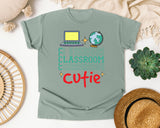 Classroom Cutie Laptop graphic tee in Bay