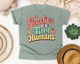 Teacher Of Tiny Humans Retro graphic tee in Bay