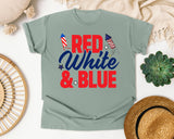 Red White And Blue graphic tee in Bay
