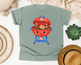 Patriotic Barbecue Grill graphic tee in Bay