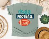 Crazy Football Lady graphic tee in Bay