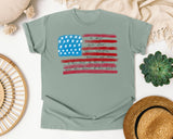 Star Spangled Banner Flag graphic tee in Bay