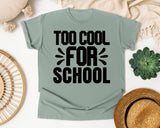 Too Cool For School graphic tee in Bay