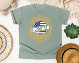 Police Officer Hero Dad graphic tee in Bay