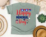 Happy Memorial Day Red graphic tee in Bay