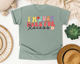 I'm Just Here For Recess graphic tee in Bay