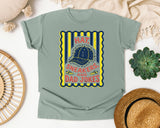 Hat Sneakers And Dad Jokes graphic tee in Bay